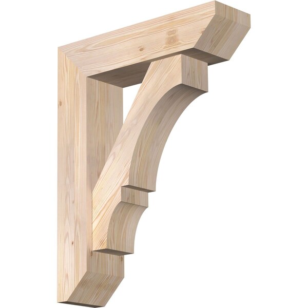 Ekena Millwork Balboa Slat Smooth Bracket w/ Offset Brace, Douglas Fir, 7 1/2"W x 28"D x 36"H BKT0806X28X36BOA06SDF - main